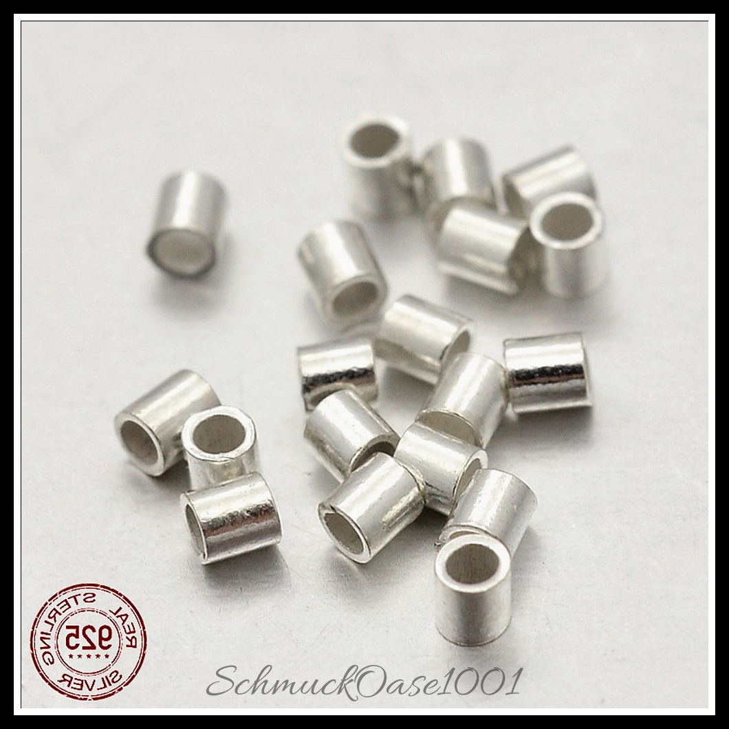 925 sterling silber säulenperlen-abstandshalter – silber, 30 stk. in den farben 925 sterling silber, abstandshalter, säulenperlen