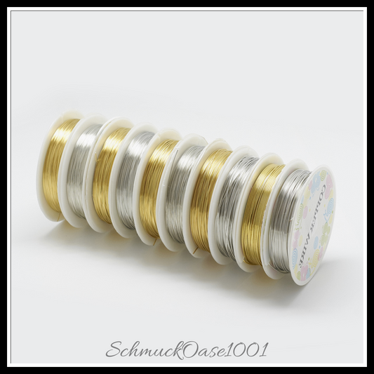 Kupfer schmuckdraht – 0,4 mm – mischfarbe – 15 m rolle – 1 stk., in der farbe kupfer