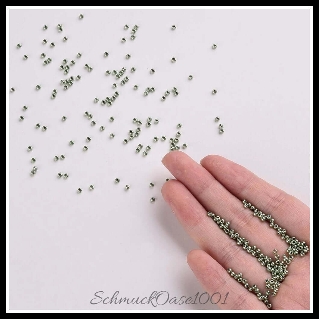 Fgb® gefärbte glasperlen – 12/0 – 2.3x1.5 mm – 30 g, zusätzliches detailbild