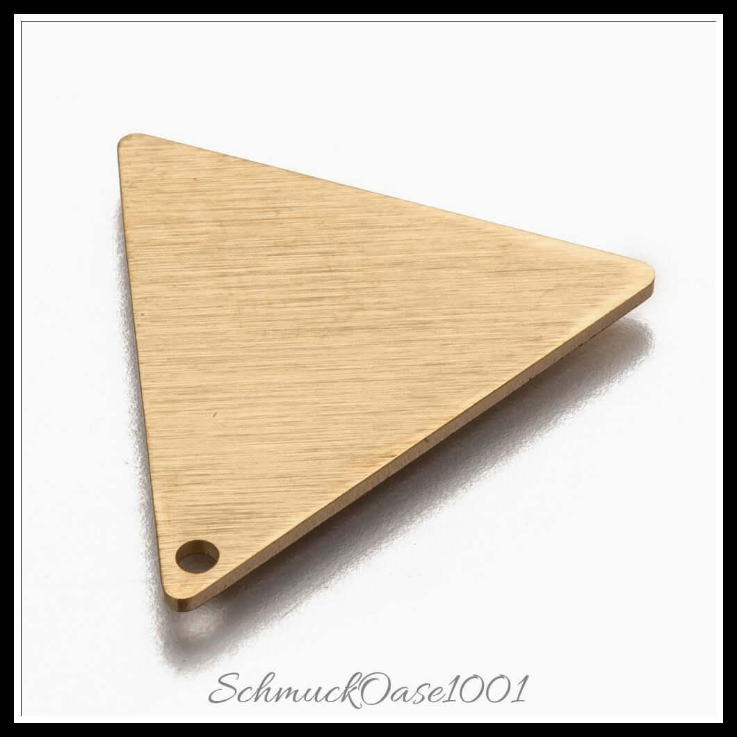 Edelstahl anhänger – dreieck – laserschnitt / 25x25x1 mm – 4–8 stück, zusätzliches detailbild, wunderschön für dekorative akzente in schmuckprojekten