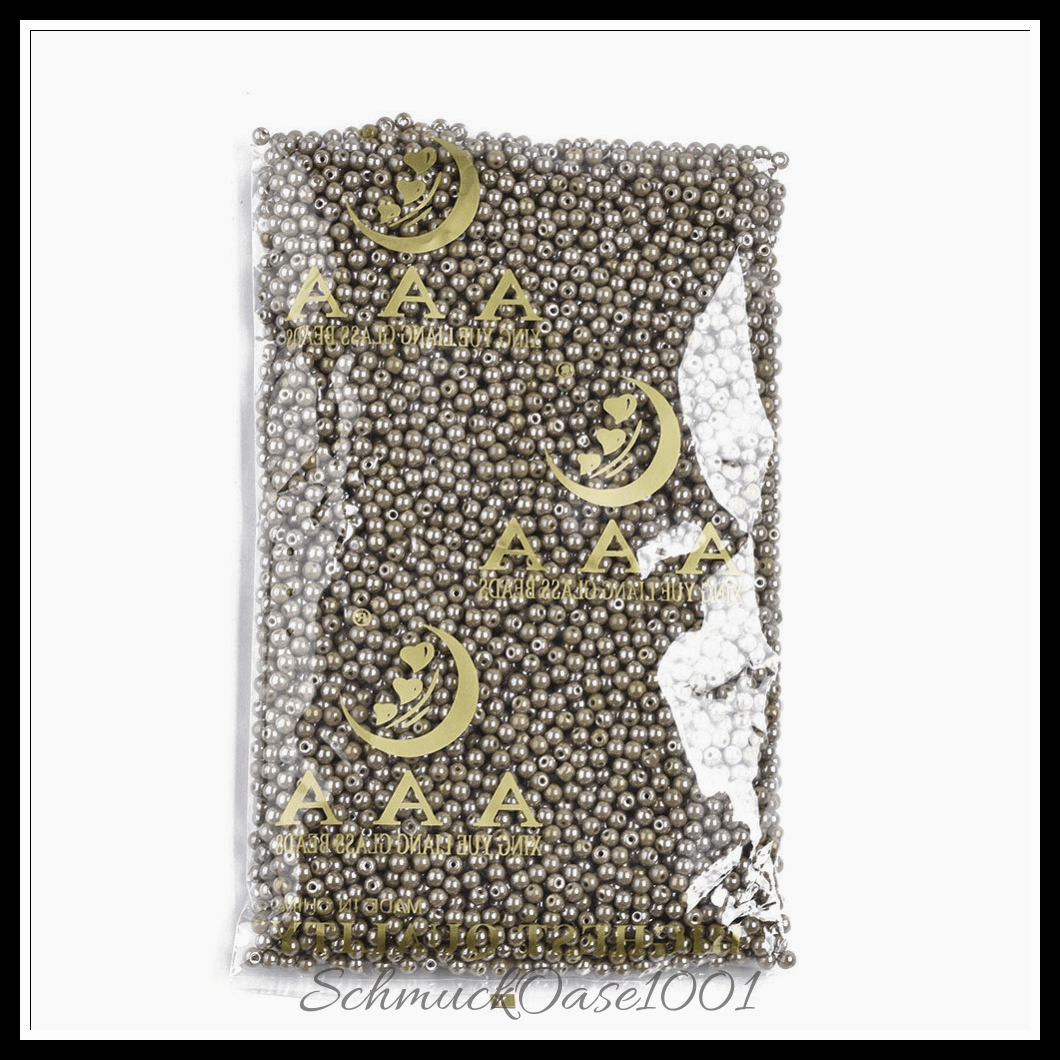 Undurchsichtige glasperlen – runde – dark khaki – glänzend – 40g, aus dark khaki in der farbe glas, undurchsichtig, glänzend, rund und größe 4x3 mm, loch: 1 mm; 40 gramm