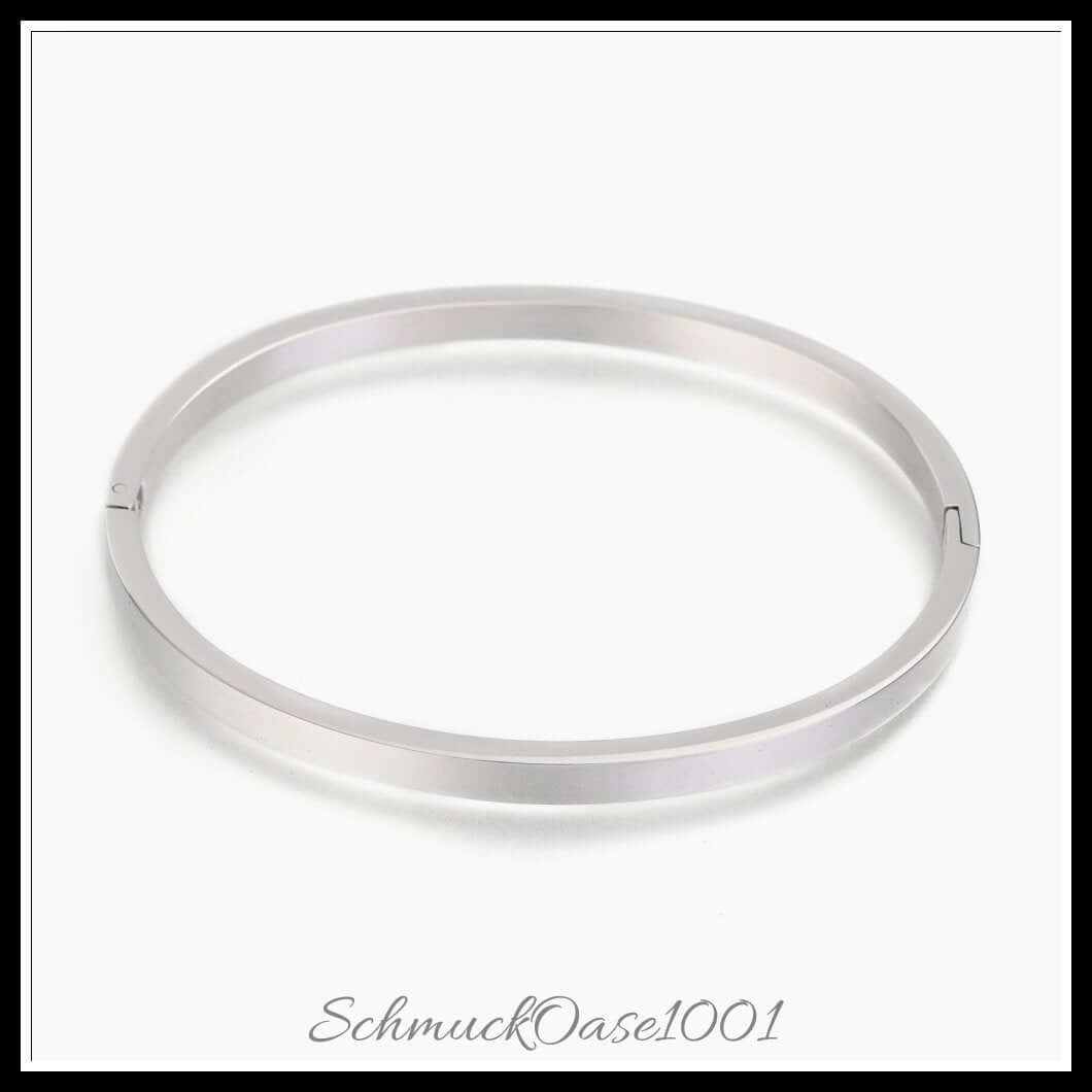 Edelstahl armreif – leer zum stempeln / 5.5x4 cm – 1 stück, in der farbe edelstahl 304, armreif, stempelbar