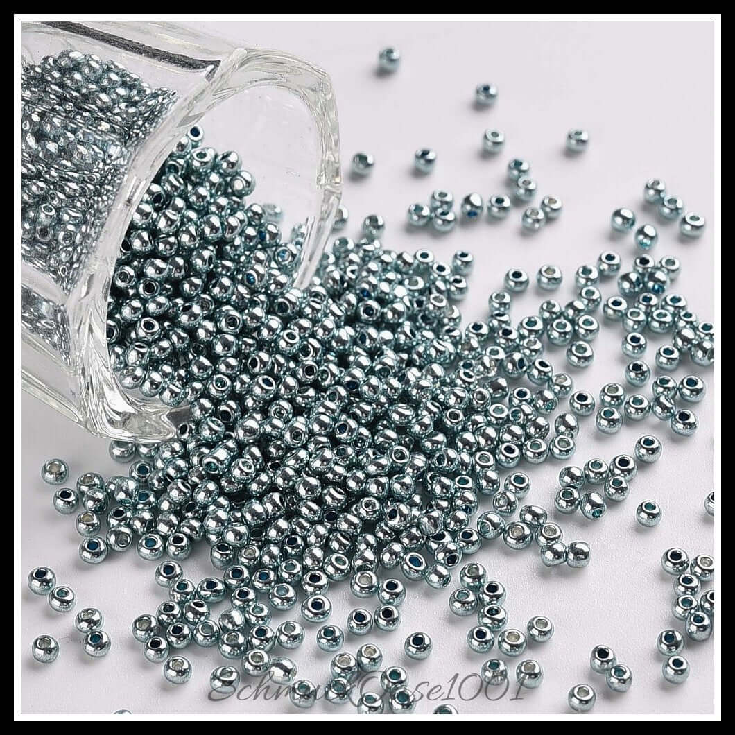 Fgb® gefärbte glasperlen – 12/0 – 2.3x1.5 mm – 30 g, in der farbe glas, fgb, gefärbt, klasse a, rund