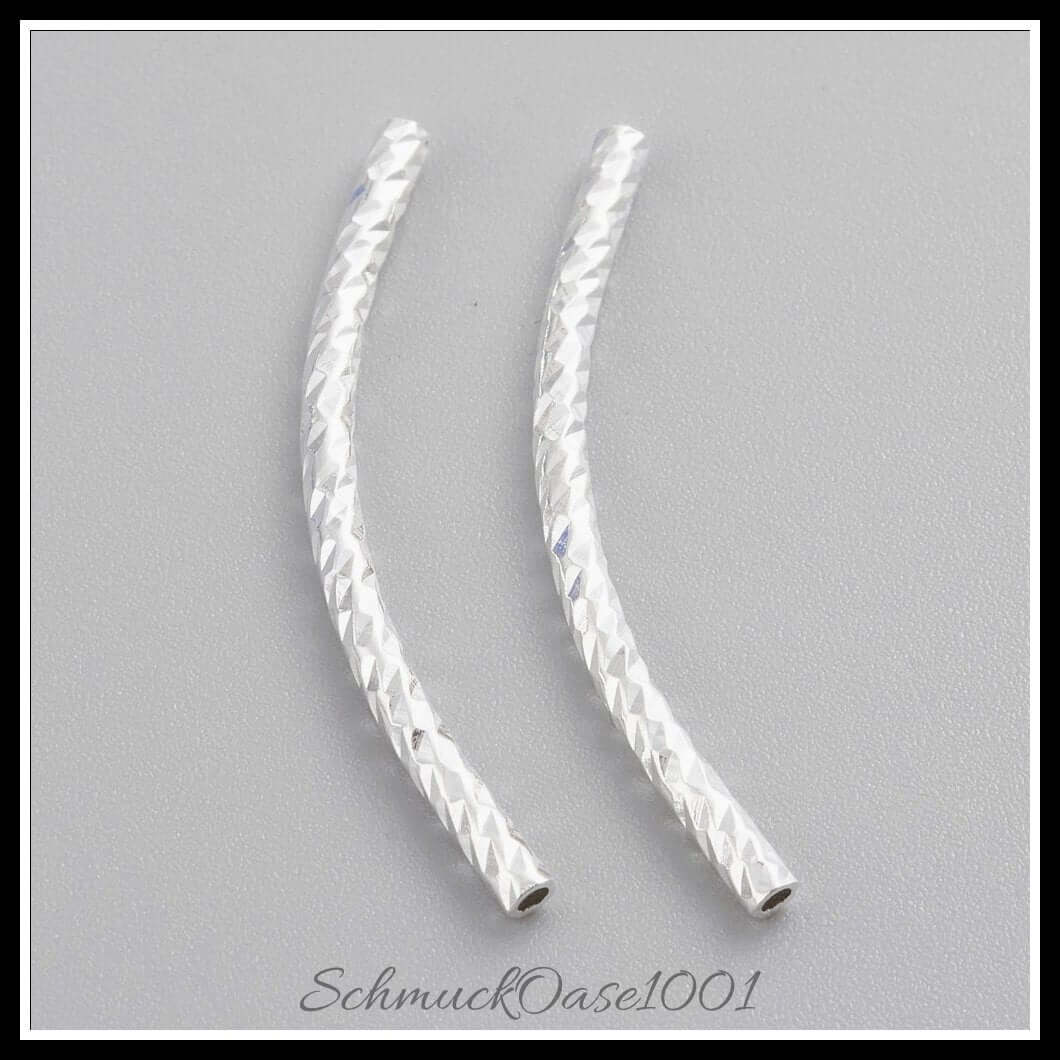 Messingrohrperlen – tube / 25x1.5 mm – 18 stück, zusätzliches detailbild, perfekt für die herstellung individueller ketten und armbänder