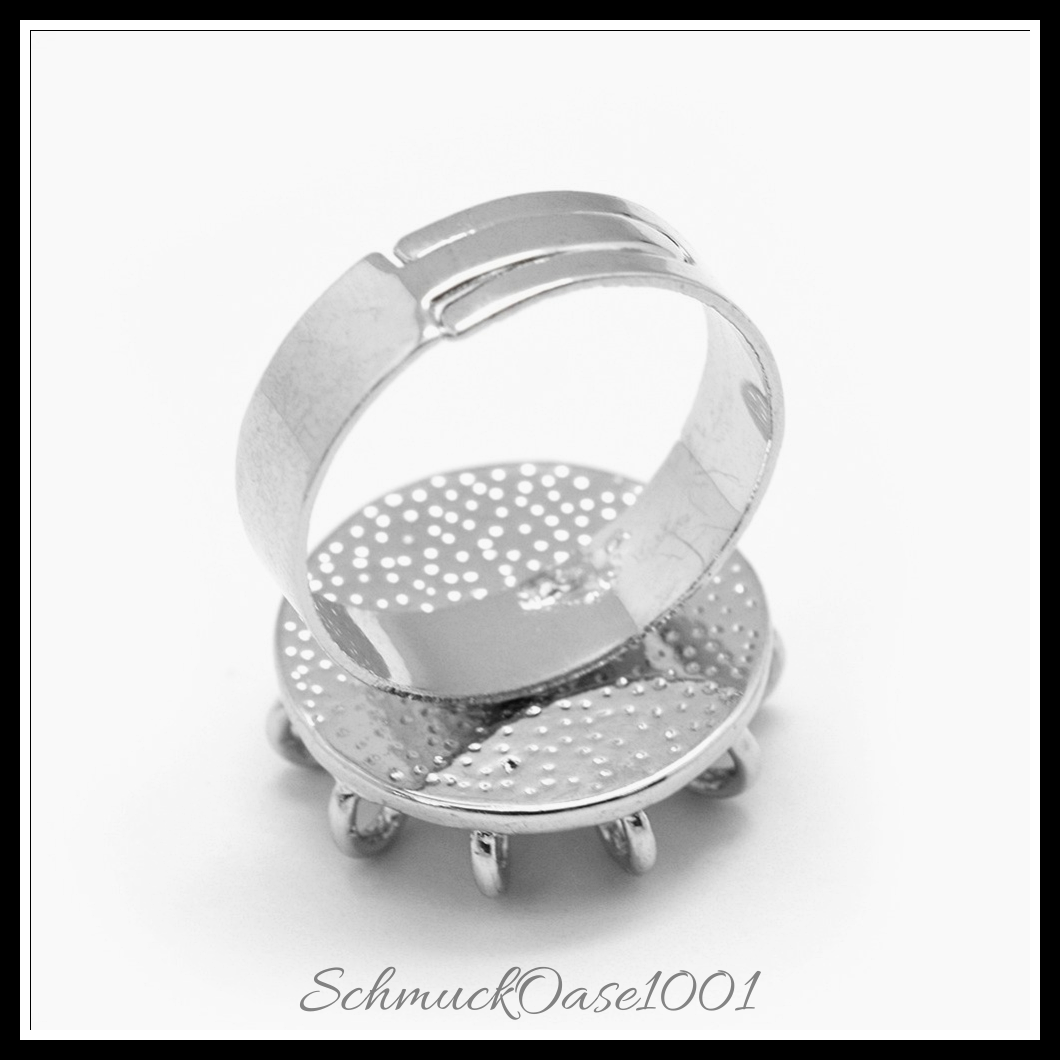 Eisenring schäfte, messing-ringbasis, platin, 2 stk. in den größen platin