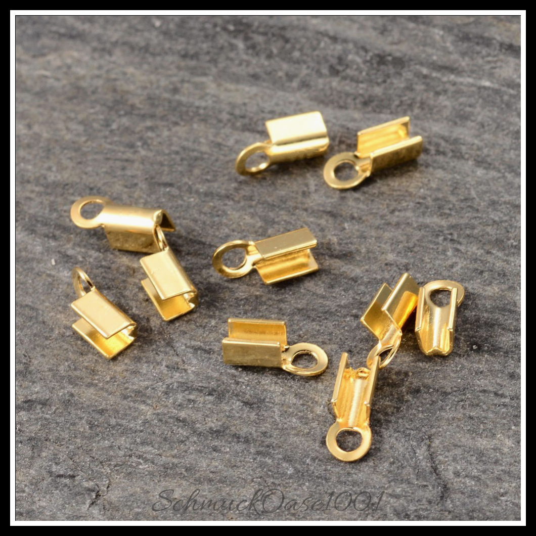 18k vergoldete 925 sterling silber kordelenden, gold-10 stk in den farben 925 sterling silber, kordelenden, echt 18k vergoldet, perfekt für die herstellung individueller ketten und armbänder