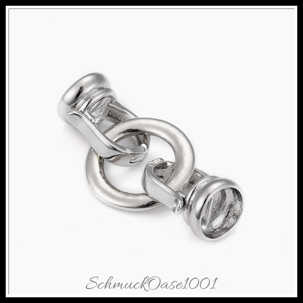 Messing-klammern fach – cadmiumfrei, nickelfrei, bleifrei, 2 set., perfekt für die herstellung individueller ketten und armbänder