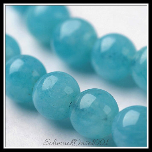 Natursteinperlenstränge – nachahmung aquamarin / ø4 mm / 3 stränge, in der farbe blau, ausdrucksstark und ideal für auffällige designs