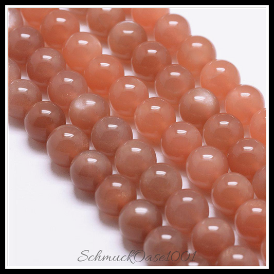Natürliche sunstone perlen – rund, klasse aa, 6 mm, 2 stränge in den farben natuerlicher sunstone, rund, klasse aa, ausdrucksstark und ideal für auffällige designs