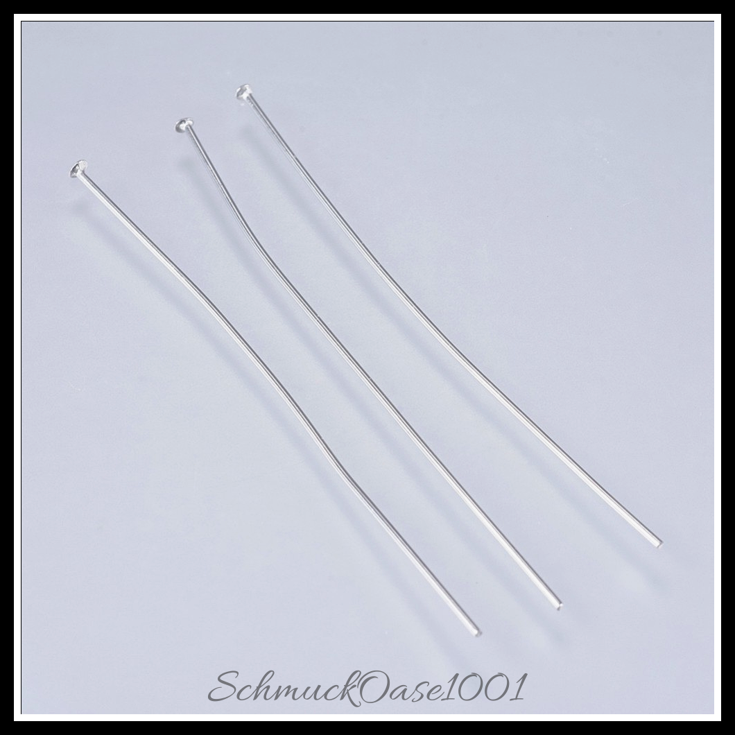 304 flachkopfstifte aus edelstahl, 50x0.6 mm, 120 stk.