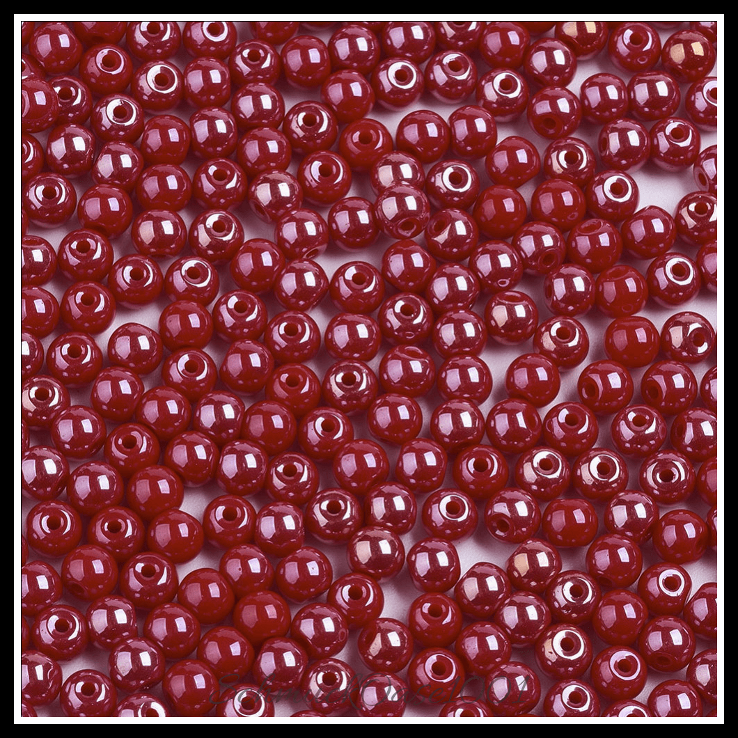 Undurchsichtige glasperlen – runde – dark khaki – glänzend – 40g, aus dark khaki in der farbe glas, undurchsichtig, glänzend, rund und größe 4x3 mm, loch: 1 mm; 40 gramm