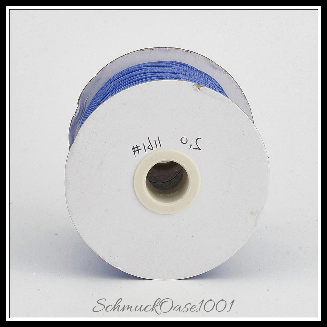 Umweltfreundliche koreanische gewachste polyesterschnur, blau, 50 meter, aus blau in der farbe polyester, gewachst und größe 0.5 mm, 50 meter