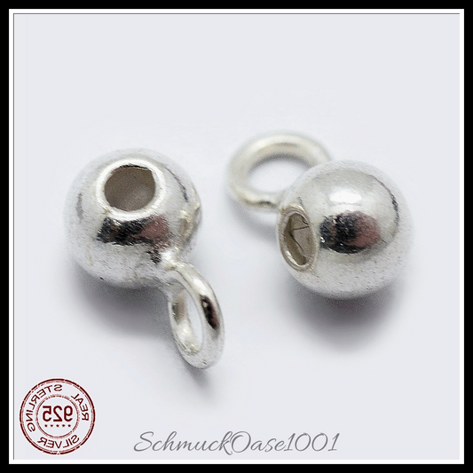 925 sterling silber aufhänger verbinder, silber – 1 stk., in der farbe 925 sterling silber, aufhänger verbinder