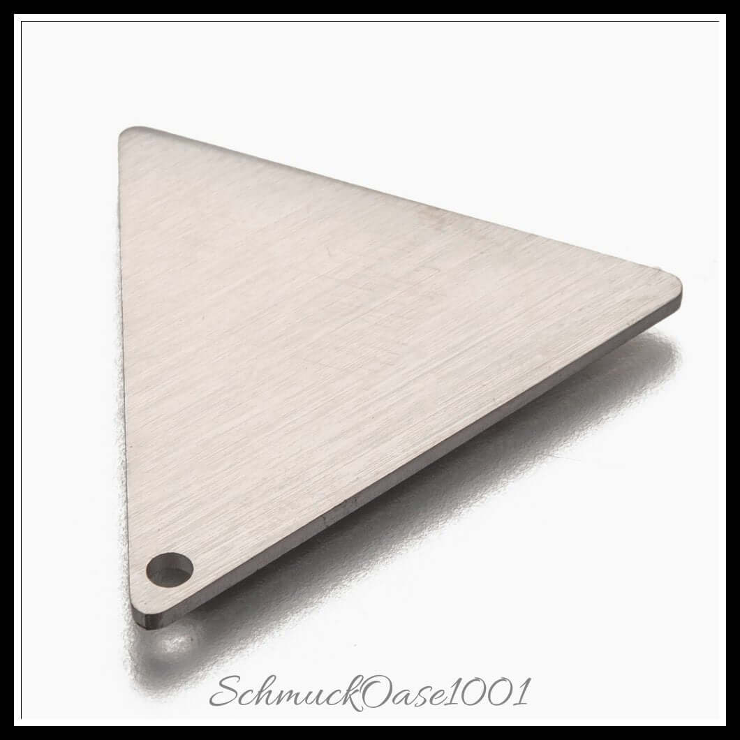 Edelstahl anhänger – dreieck – laserschnitt / 25x25x1 mm – 4–8 stück, zusätzliches detailbild, wunderschön für dekorative akzente in schmuckprojekten