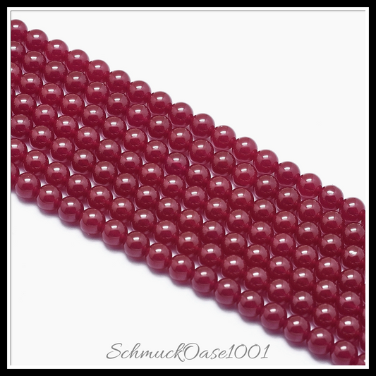 Natürliche rote korund- / rubinperlenstränge – 6 mm – 39,5 cm – ca. 69 stk. / strang, in der farbe natürlicher korund, rubin, ausdrucksstark und ideal für auffällige designs