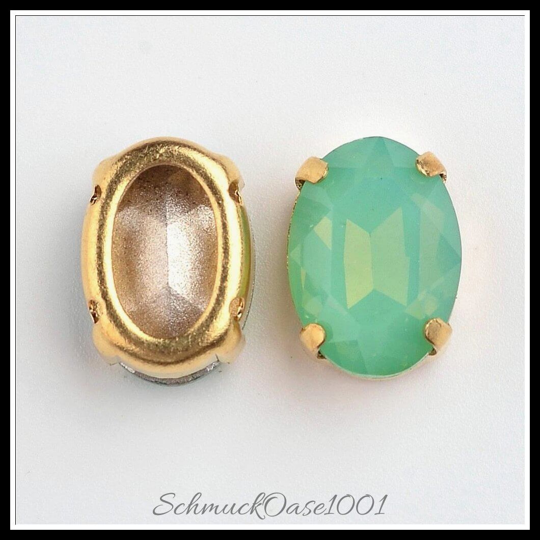 Nähen auf rhinestone – ellipsenförmig / 8x6 mm / 48 stück, aus glas / k9 strass, facettiert, ellipsenförmig, messingstift in der farbe gemischte farbe und größe 8x6 mm, loch: 1 mm / 48 st., kreativ und vielseitig einsetzbar