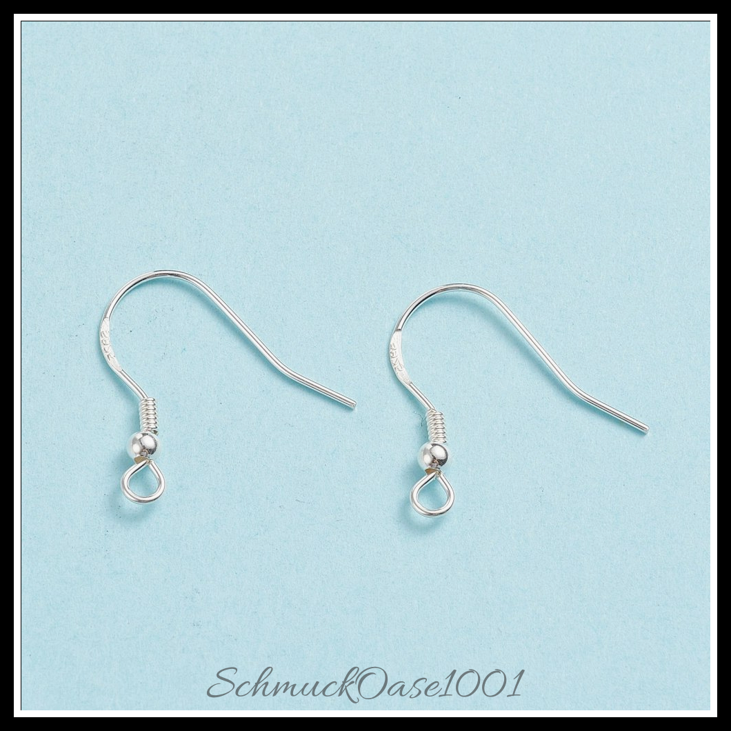 925 sterling silber ohrhaken, solide sterling silber – 10 stk. in den farben 925 sterling silber, ohrhaken