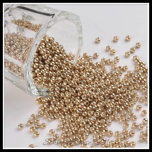 Fgb® gefärbte glasperlen – 12/0 – 2.3x1.5 mm – 30 g, in der farbe glas, fgb, gefärbt, klasse a, rund