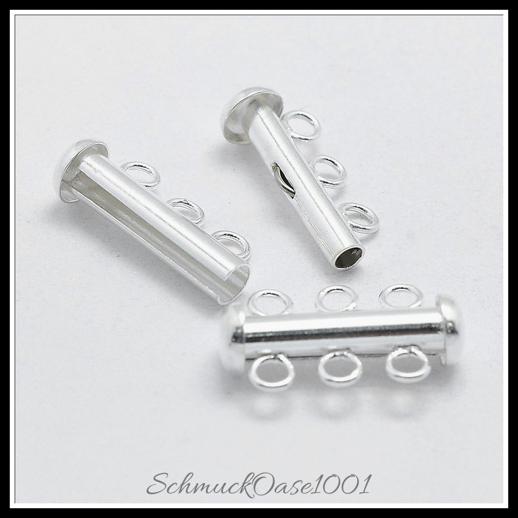 925 sterling silber boxschließen, geschnitzt 925, kolumne – 1 stk. in den größen silber, perfekt für die herstellung individueller ketten und armbänder