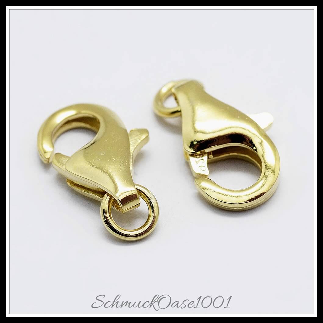 925 sterling silber karabinerverschluss – 15.5 mm – 2 stück, zusätzliches detailbild, perfekt für die herstellung individueller ketten und armbänder