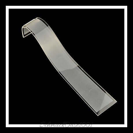 Halskette display aus organischem glas – 200x40x45 mm – weiß – 2 stück, in der farbe weiß