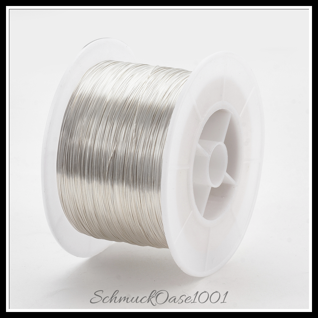 Kupfer schmuckdraht, silberfarben plattiert, 800m, aus silberfarben in der farbe kupfer, plattiert und größe 28 gauge, 0.3 mm, 800m