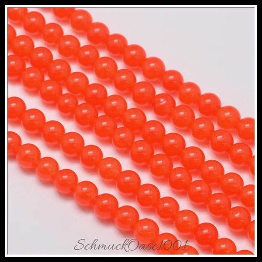 Malaysia jade perlenstränge – rund / ø6–8 mm – 2 stränge je farbe, in der farbe malaysia jade, gefärbt, rund, ausdrucksstark und ideal für auffällige designs
