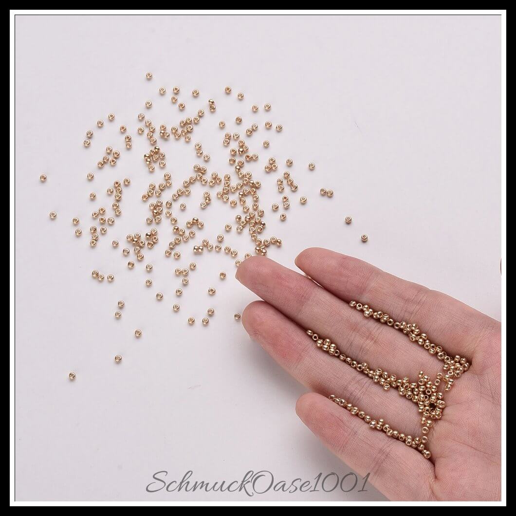 Fgb® gefärbte glasperlen – 12/0 – 2.3x1.5 mm – 30 g, zusätzliches detailbild
