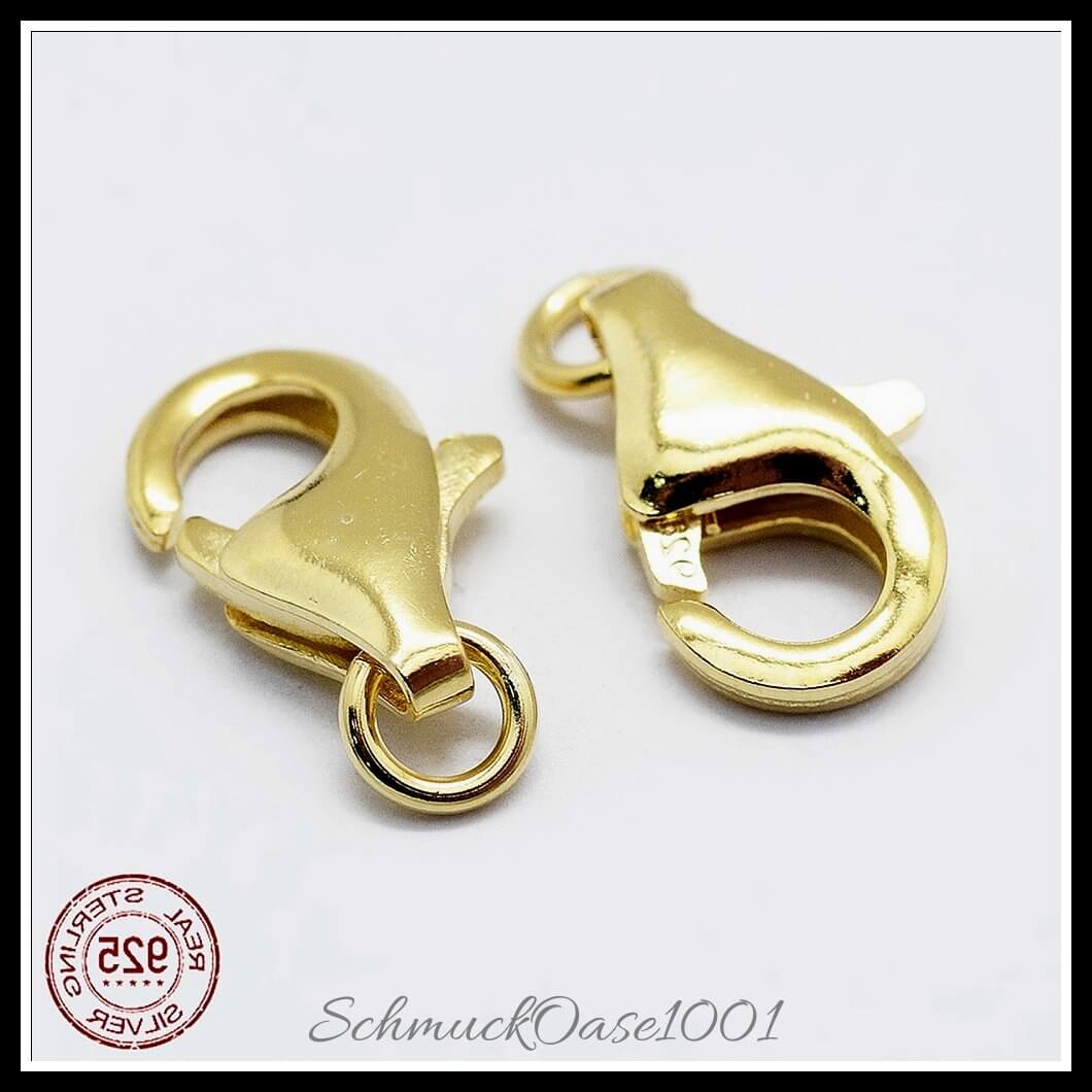 925 sterling silber karabinerverschluss – 15.5 mm – 2 stück, zusätzliches detailbild, perfekt für die herstellung individueller ketten und armbänder