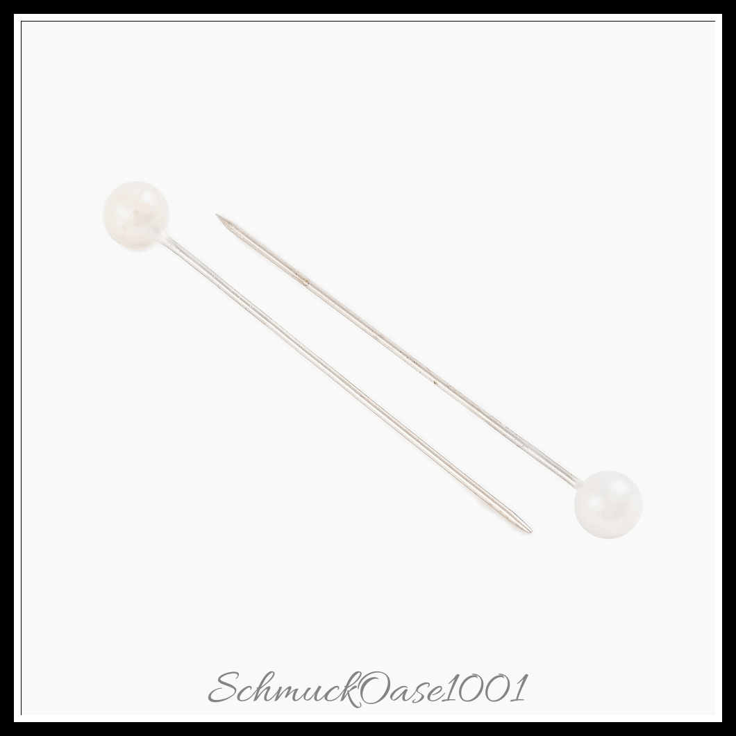 Weiße farbe – weiß vergoldete kugelkopfstifte – 37mm – kugel 4mm – 40 stück