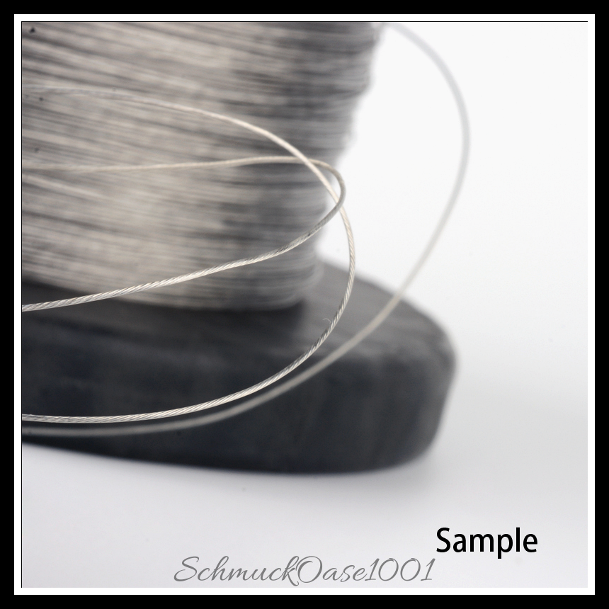 Tiger schwanz draht, nylon beschichtet, 304 edelstahl, rauchweiß, 30 meter