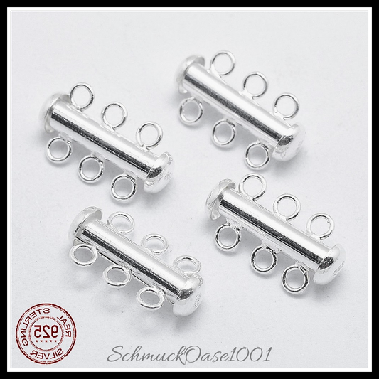 925 sterling silber boxschließen, geschnitzt 925, kolumne – 1 stk. in den farben 925 sterling silber, boxschließen, kolumne, geschnitzt, perfekt für die herstellung individueller ketten und armbänder