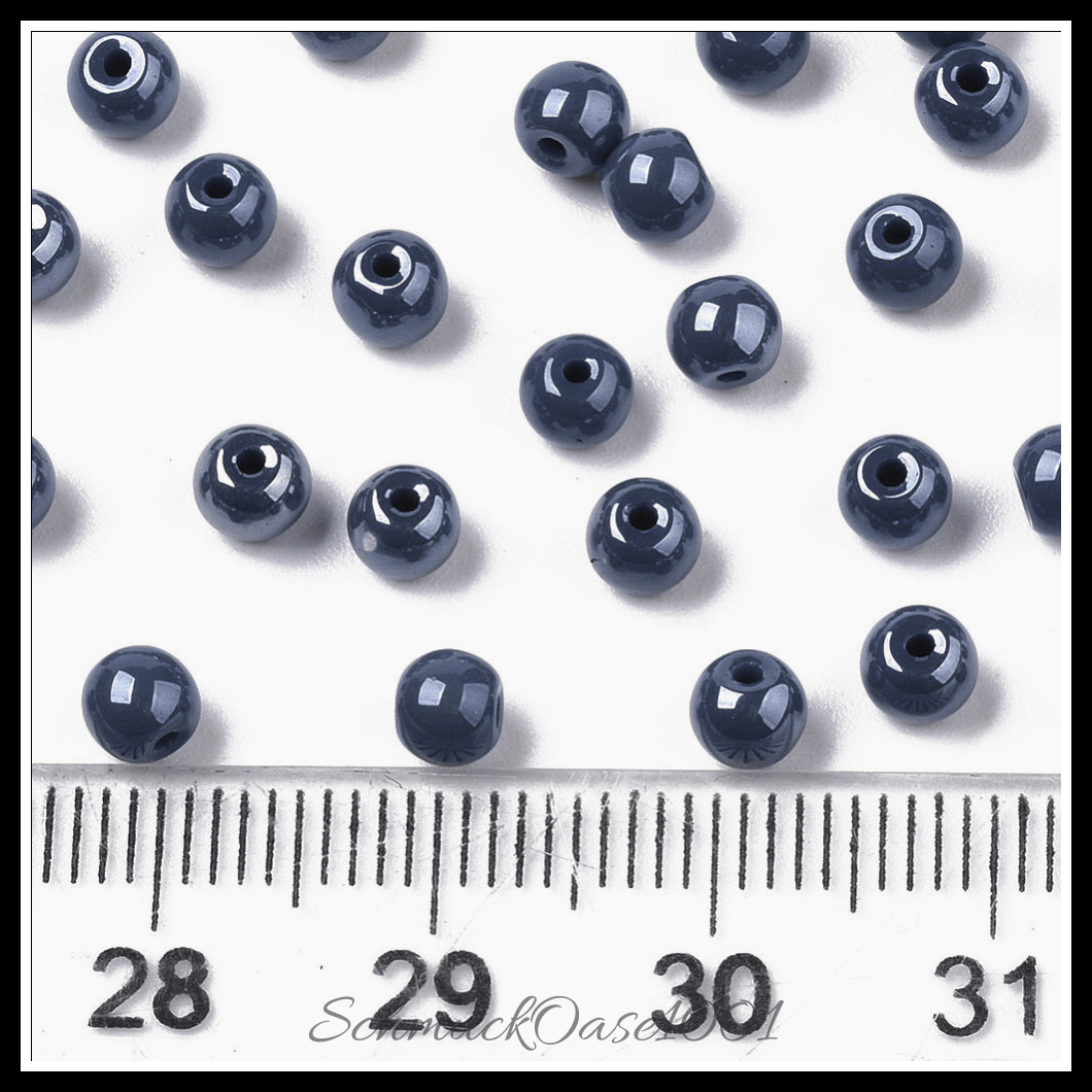 Undurchsichtige glasperlen – runde – dark khaki – glänzend – 40g, aus dark khaki in der farbe glas, undurchsichtig, glänzend, rund und größe 4x3 mm, loch: 1 mm; 40 gramm