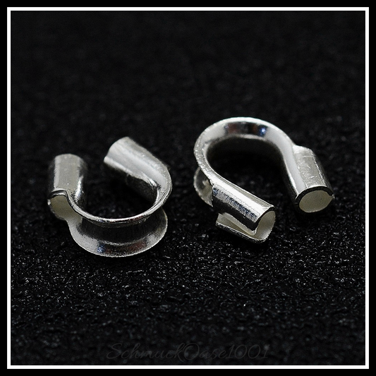 925 sterling silber drahtwächter, silber – 10 stk. in den farben 925 sterling silber, drahtwächter, perfekt für die herstellung individueller ketten und armbänder