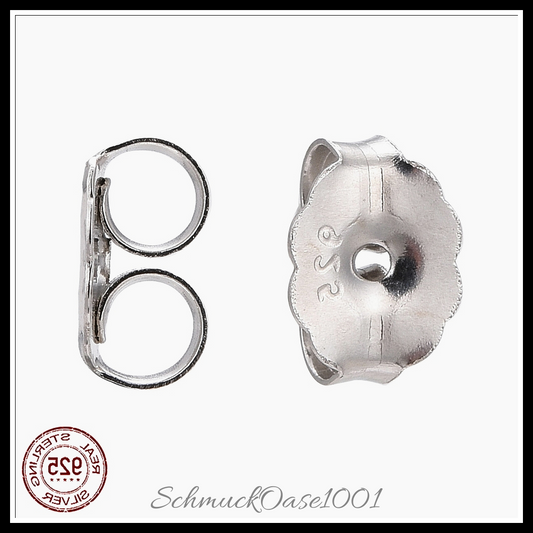 925 sterling silber ohrstecker, platiniert – platin farbe, 10 stk. in den farben 925 sterling silber, ohrstecker, platiniert