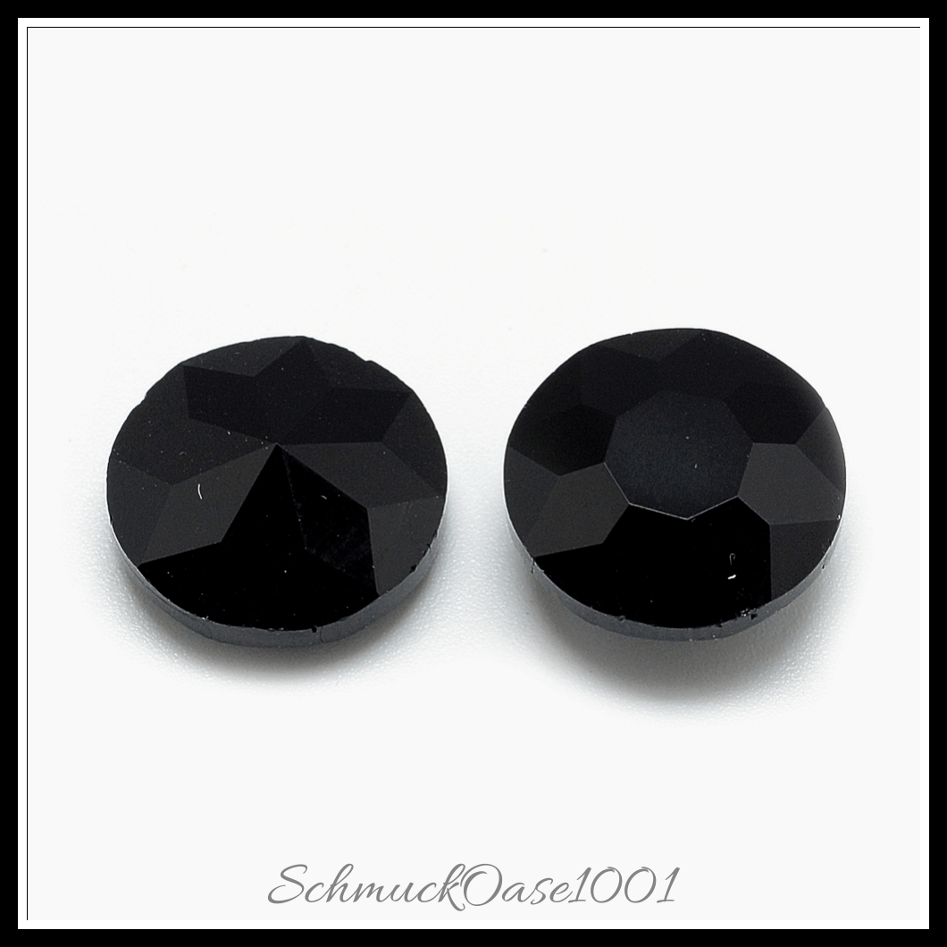 Similistein glas strass cabochons – facettiert – flachrund – blaugrün – 14mm – 40 stück, aus blaugrün in der farbe glas strass, similistein, zurück vernickelt, facettiert, flachrund und größe 14x5.8 mm, 40 stk.