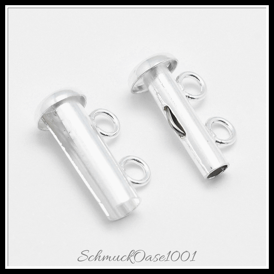 Sterling silber schnallen schiebeverriegelung, 925 silber geschnitzt – 1 stk., perfekt für die herstellung individueller ketten und armbänder