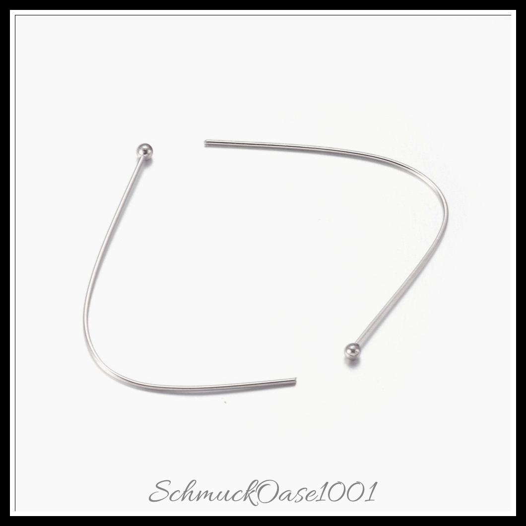 304 edelstahl kugelkopfstifte, 50x0.7 mm, 100 stk., aus edelstahl in der farbe 304 edelstahl und größe 50x0.7 mm, kopf: 2 mm