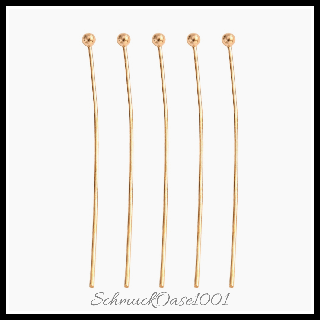 Messing kugelbolzen – golden – 35x0.6mm – 100 stück in den farben messing, kugelbolzen