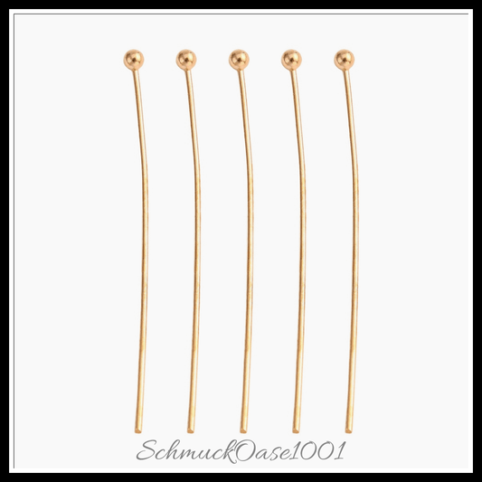 Messing kugelbolzen – golden – 35x0.6mm – 100 stück in den farben messing, kugelbolzen