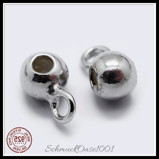 925 sterling silber aufhänger verbinder, platin farbe – 2 stk., in der farbe 925 sterling silber, aufhänger verbinder, platiniert