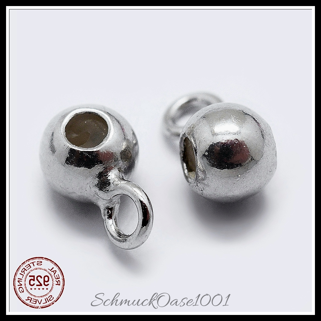 925 sterling silber aufhänger verbinder, platin farbe – 2 stk., in der farbe 925 sterling silber, aufhänger verbinder, platiniert