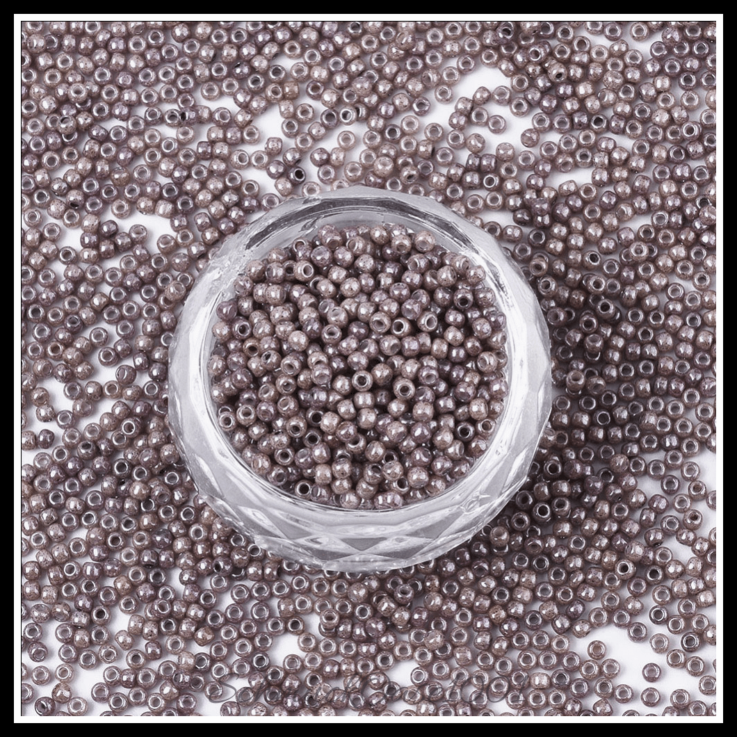 Toho runde rocailles – 11/0 – japanische rocailles – (1203) undurchsichtig – taupefarbener kakao – marmoriert – 20g, in der farbe glas, toho, rund, 11/0, marmoriert
