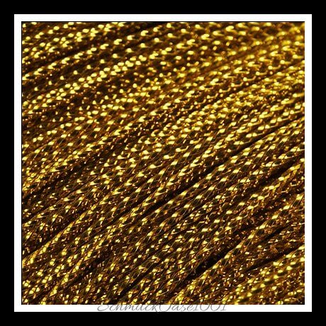 Metallkordel – gefärbt / ø0.8 mm – 100 m – 2 stränge, in der farbe gold
