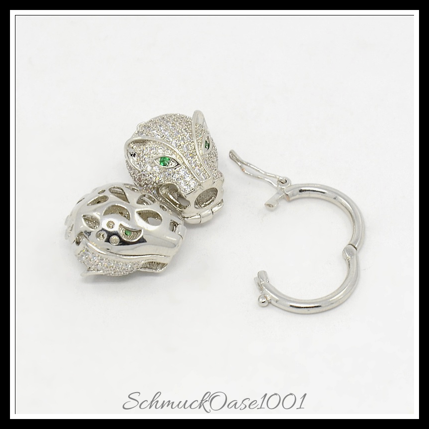 Messing leopardenkopf mikro-pflastern zirkonia twister schnallen, platin farbe – 1 set in den größen platin farbe, perfekt für die herstellung individueller ketten und armbänder