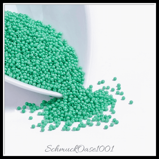 Fgb 12/0 glasperlen – runde – mediumspringgreen – klasse a – 40g, in der farbe glas, backfarbe, klasse a, rund