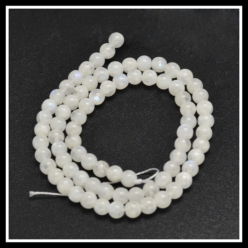 Natürliche mondstein perlen – verschiedene größen, 1 strang, aus mehrfarbig in der farbe natuerlicher mondstein, rund und größe 10 mm bohrung: 0.8 mm ca. 39 stk pro strang 15.35 zoll (39 cm) 1 strang, ausdrucksstark und ideal für auffällige designs