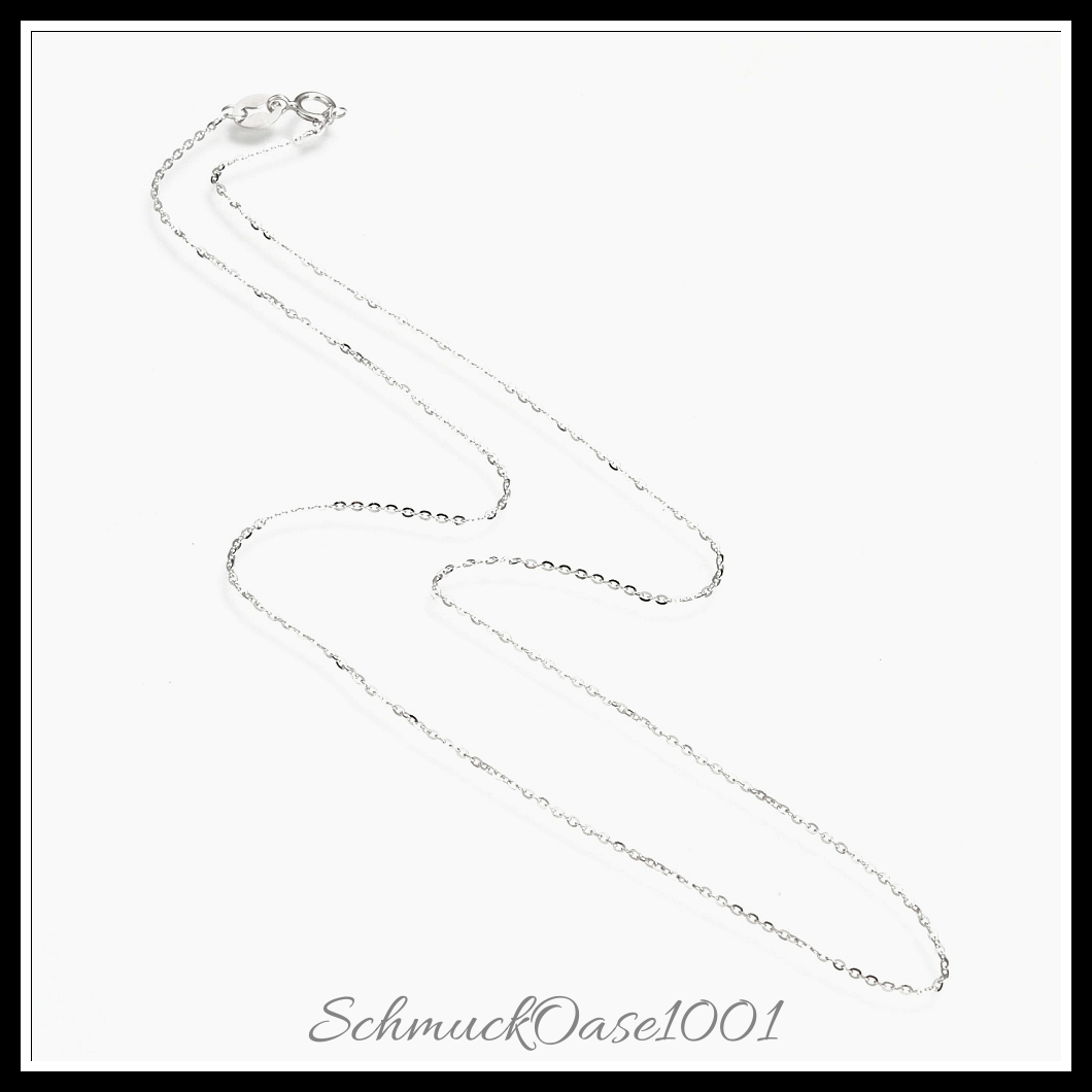 Galvanisierte 925 sterling silber kabelkette halskette, mit federring – platin farbe