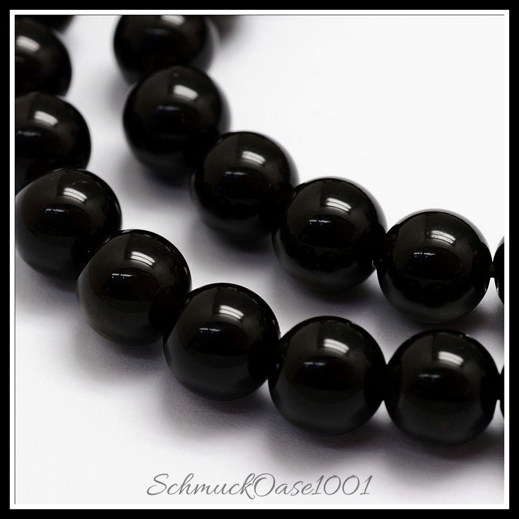Natürliche goldenen glanz obsidian perlen – verschiedene größen, 2 stränge in den größen schwarz, ausdrucksstark und ideal für auffällige designs