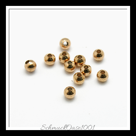 Messing abstandshalterkugeln – roségold, 3 mm, 200 stk. in den farben messing, rosévergoldet
